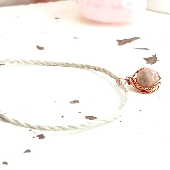 Adjustable Sunstone Bracelet, Minimalist Dainty Crystal Gemstone - Picture 5 of 5